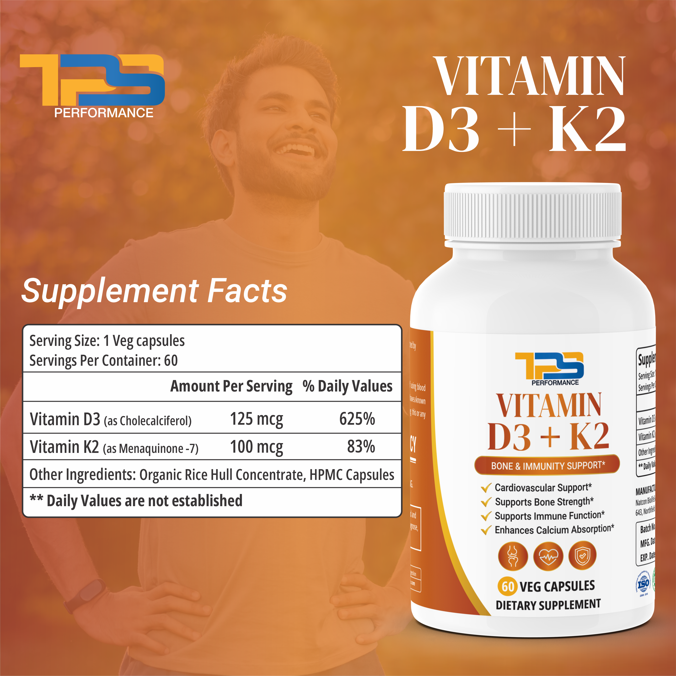TPS Vitamin D3 K2 Support